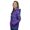 Blue Psychedelic Women's Hoodie-grizzshop