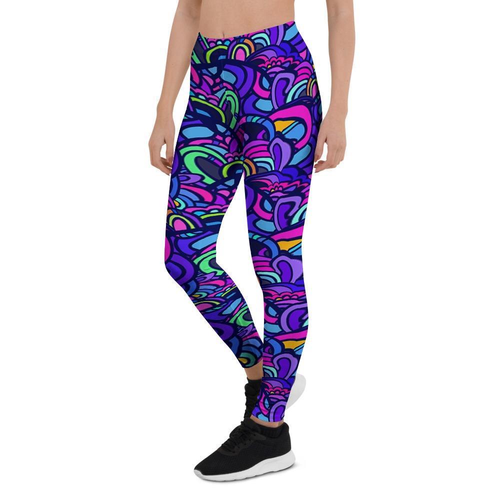 Blue Psychedelic Women's Leggings-grizzshop