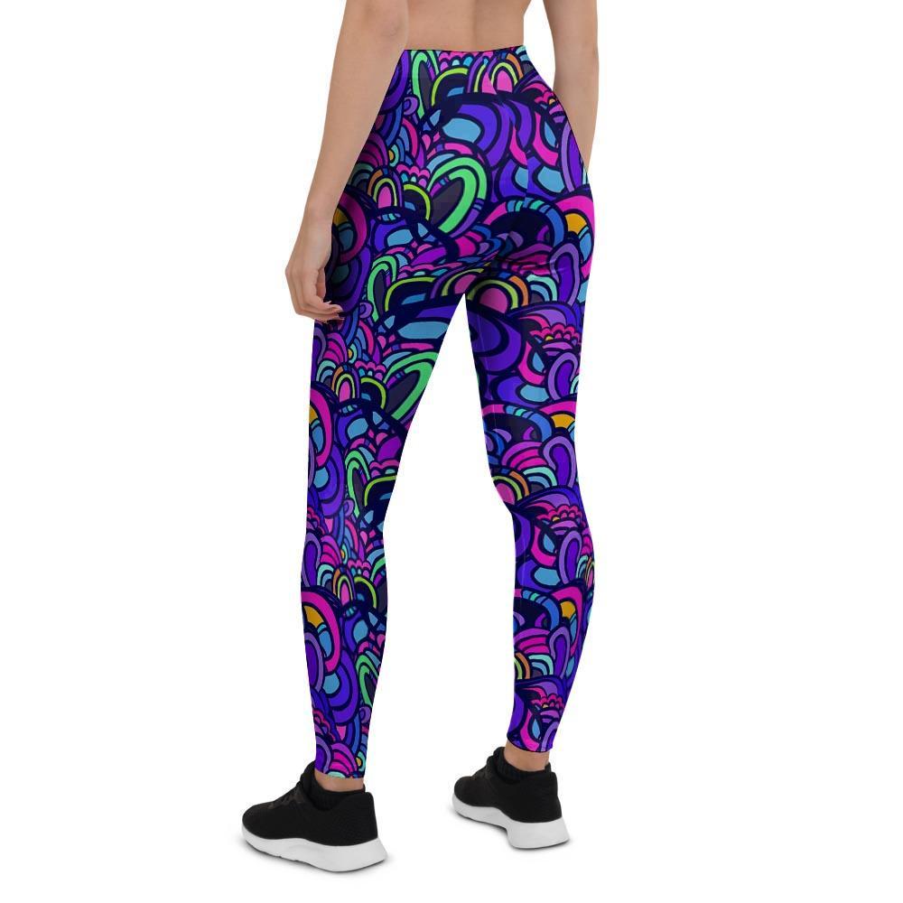 Blue Psychedelic Women's Leggings-grizzshop