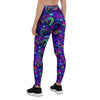 Blue Psychedelic Women's Leggings-grizzshop