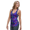 Blue Psychedelic Women's Racerback Tank Top-grizzshop