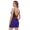 Blue Psychedelic Women's Sexy Night Dress-grizzshop