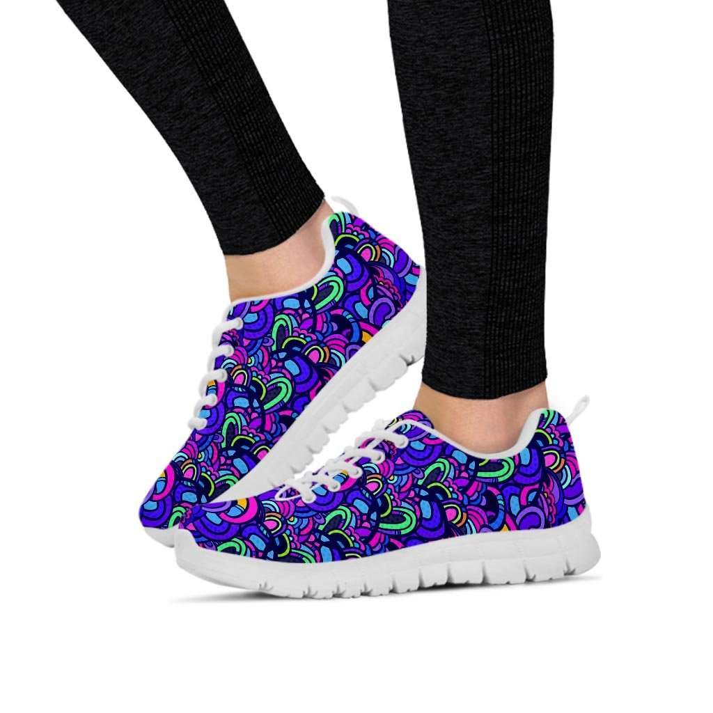 Blue Psychedelic Women's Sneakers-grizzshop