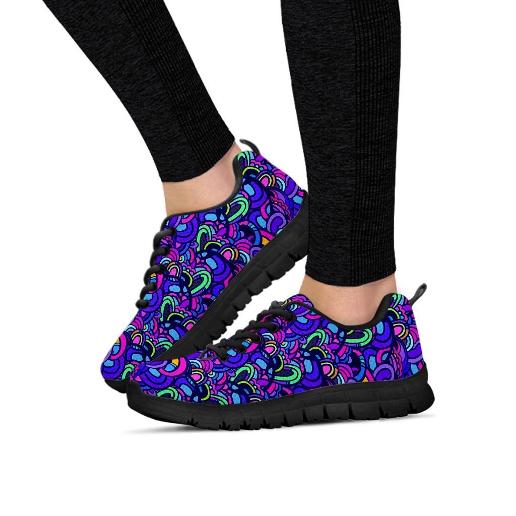 Blue Psychedelic Women's Sneakers-grizzshop