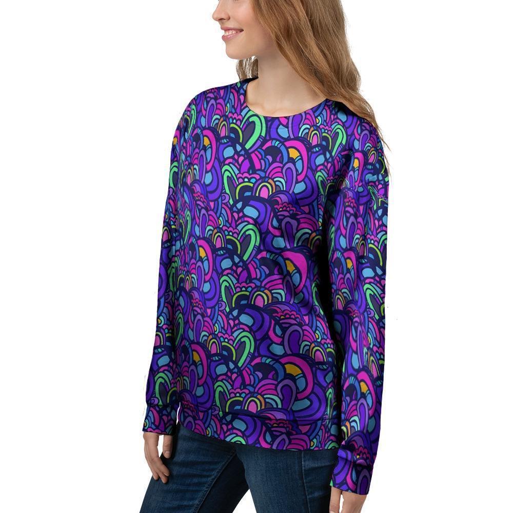 Blue Psychedelic Women's Sweatshirt-grizzshop