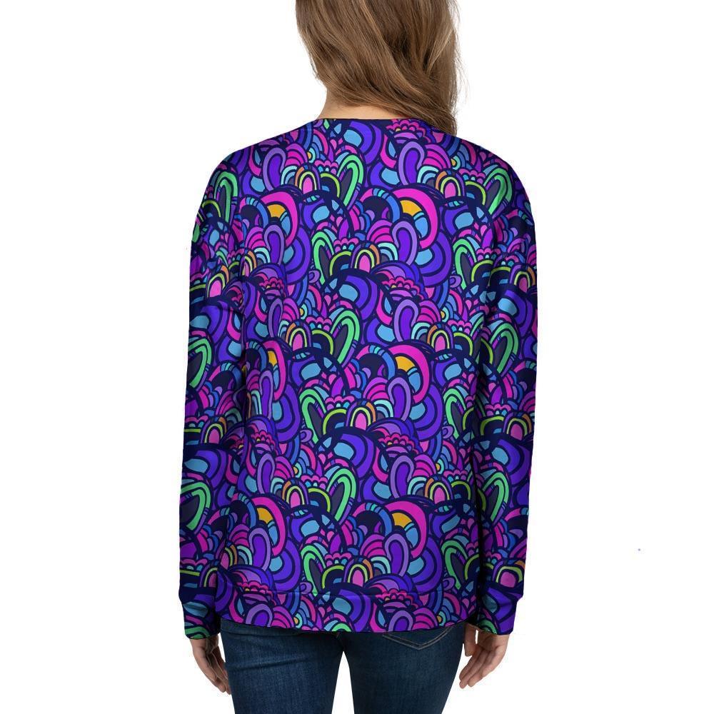 Blue Psychedelic Women's Sweatshirt-grizzshop