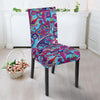 Blue Purple Red Paisley Pattern Print Chair Cover-grizzshop