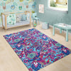 Blue Purple Red Paisley Pattern Print Floor Mat-grizzshop