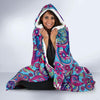 Blue Purple Red Paisley Pattern Print Hooded Blanket-grizzshop