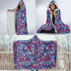 Blue Purple Red Paisley Pattern Print Hooded Blanket-grizzshop