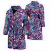 Blue Purple Red Paisley Pattern Print Men Long Robe-grizzshop