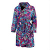 Blue Purple Red Paisley Pattern Print Men Long Robe-grizzshop