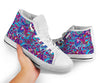 Blue Purple Red Paisley Pattern Print Men Women's High Top Shoes-grizzshop