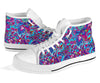 Blue Purple Red Paisley Pattern Print Men Women's High Top Shoes-grizzshop