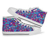 Blue Purple Red Paisley Pattern Print Men Women's High Top Shoes-grizzshop