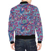 Blue Purple Red Paisley Pattern Print Men's Bomber Jacket-grizzshop