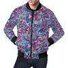 Blue Purple Red Paisley Pattern Print Men's Bomber Jacket-grizzshop