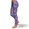 Blue Purple Red Paisley Pattern Print Pattern Women Leggings-grizzshop