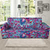 Blue Purple Red Paisley Pattern Print Sofa Covers-grizzshop