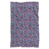 Blue Purple Red Paisley Pattern Print Throw Blanket-grizzshop