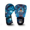 Blue Robot Cyberpunk Print Boxing Gloves-grizzshop