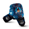 Blue Robot Cyberpunk Print Boxing Gloves-grizzshop