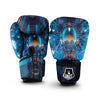 Blue Robot Cyberpunk Print Boxing Gloves-grizzshop