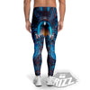 Blue Robot Cyberpunk Print Men's Leggings-grizzshop