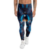 Blue Robot Cyberpunk Print Men's Leggings-grizzshop