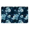 Blue Rose Floral Door Mat-grizzshop