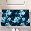 Blue Rose Floral Door Mat-grizzshop