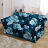 Blue Rose Floral Loveseat Cover-grizzshop