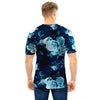 Blue Rose Floral Men T Shirt-grizzshop