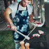 Blue Rose Floral Men's Apron-grizzshop