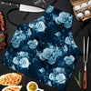 Blue Rose Floral Men's Apron-grizzshop