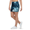 Blue Rose Floral Mini Skirt-grizzshop