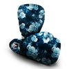 Blue Rose Floral Print Boxing Gloves-grizzshop