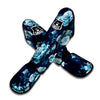 Blue Rose Floral Print Muay Thai Shin Guard-grizzshop