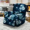 Blue Rose Floral Print Recliner Cover-grizzshop