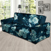 Blue Rose Floral Print Sofa Cover-grizzshop