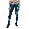 Blue Rose Floral Print Women's Leggings-grizzshop