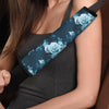 Blue Rose Floral Seat Belt Cover-grizzshop