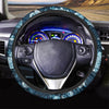 Blue Rose Floral Steering Wheel Cover-grizzshop