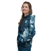 Blue Rose Floral Women's Hoodie-grizzshop