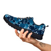 Blue Rose Royal Print Pattern Black Sneaker-grizzshop