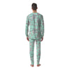 Blue Sky White Chinoiserie Print Pattern Men's Pajamas-grizzshop