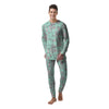 Blue Sky White Chinoiserie Print Pattern Men's Pajamas-grizzshop