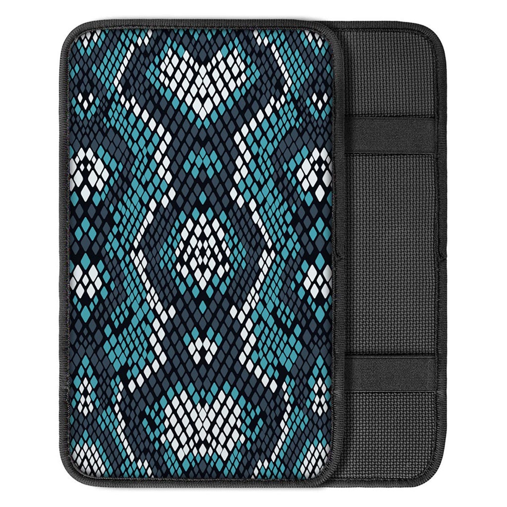 Blue Snakeskin Car Console Cover-grizzshop