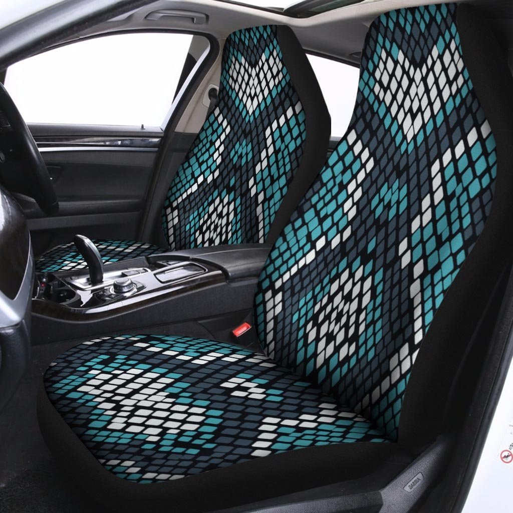 Blue Snakeskin Car Seat Covers-grizzshop