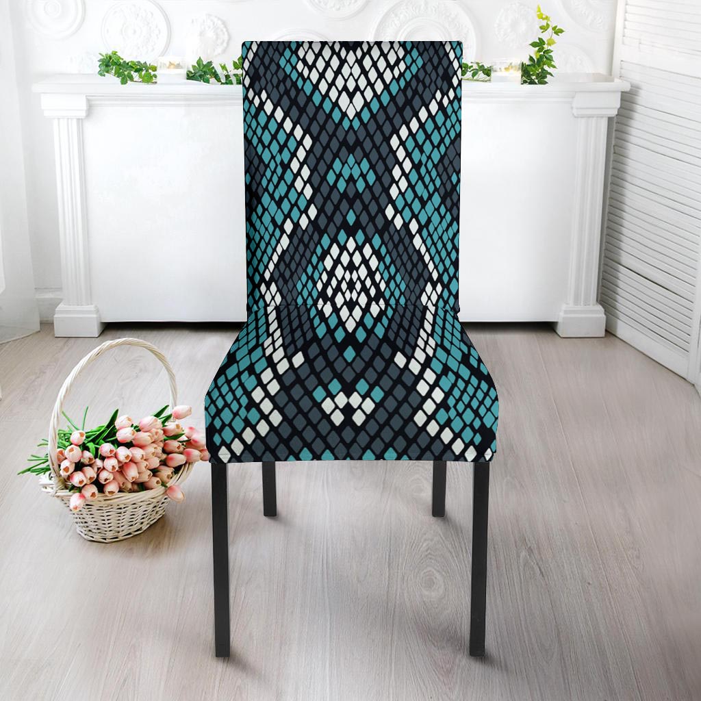 Blue Snakeskin Chair Cover-grizzshop